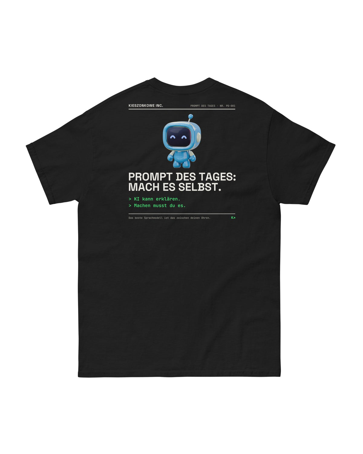 T-Shirt Prompt des Tages: Mach es selbst in schwarz — Rückenprint